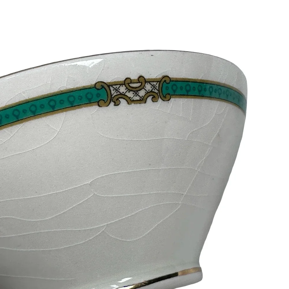 Royal Myotts Crown Chelsea Bird Green Tea Cups and Saucers Set of 6 England‎